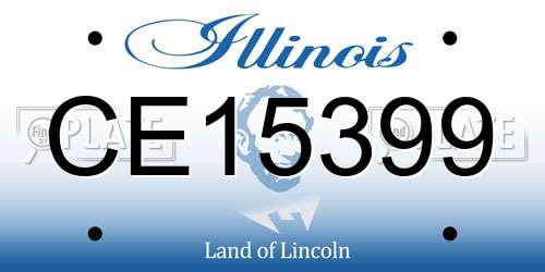 CE15399 Illinois License Plate