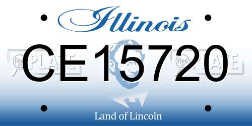 CE15720 Illinois License Plate