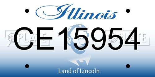 CE15954 Illinois License Plate
