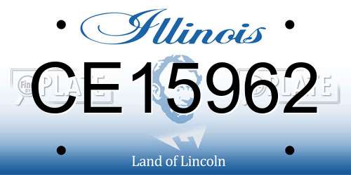 CE15962 Illinois License Plate