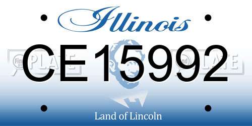 CE15992 Illinois License Plate