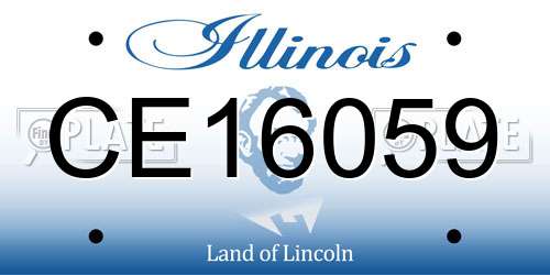 CE16059 Illinois License Plate