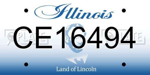CE16494 Illinois License Plate