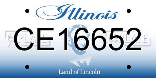 CE16652 Illinois License Plate