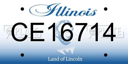CE16714 Illinois License Plate