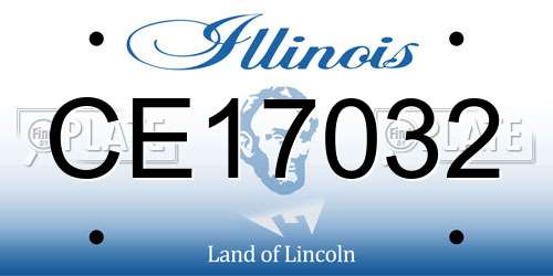 CE17032 Illinois License Plate
