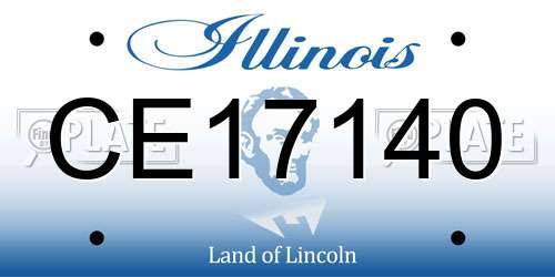CE17140 Illinois License Plate