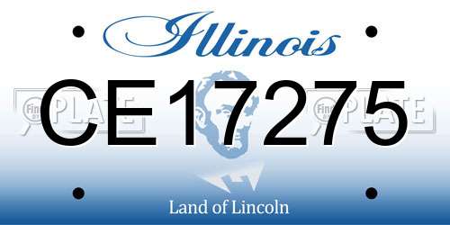 CE17275 Illinois License Plate