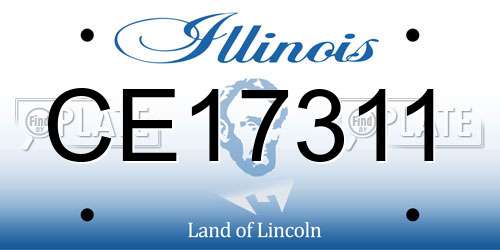 CE17311 Illinois License Plate