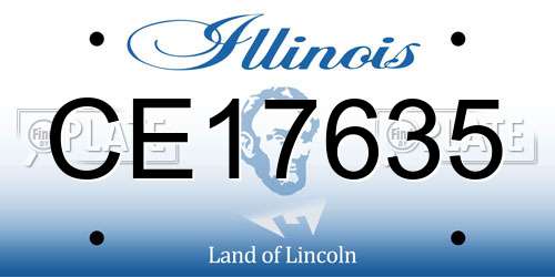 CE17635 Illinois License Plate