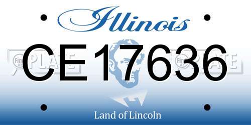 CE17636 Illinois License Plate
