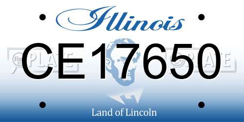 CE17650 Illinois License Plate