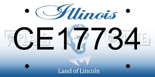 CE17734 Illinois License Plate