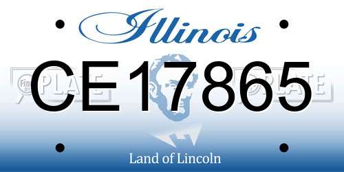 CE17865 Illinois License Plate