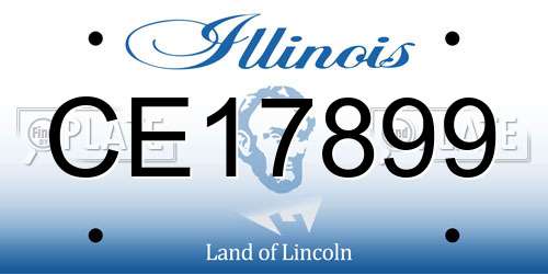 CE17899 Illinois License Plate