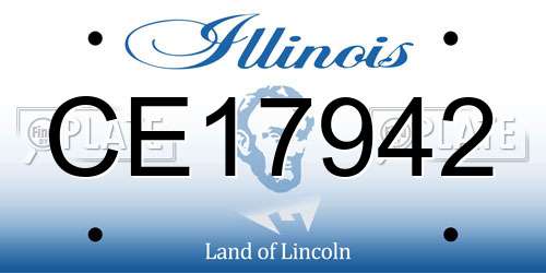 CE17942 Illinois License Plate