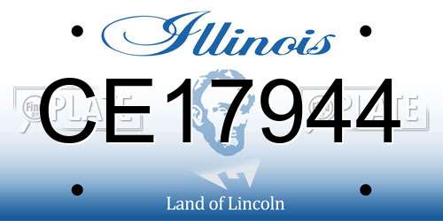 CE17944 Illinois License Plate
