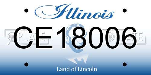 CE18006 Illinois License Plate