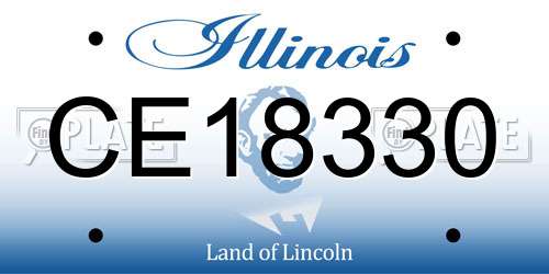 CE18330 Illinois License Plate