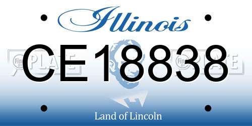 CE18838 Illinois License Plate