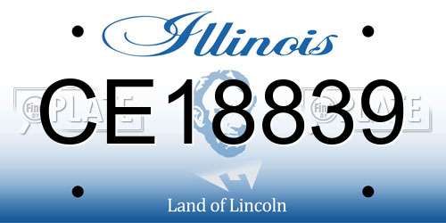 CE18839 Illinois License Plate