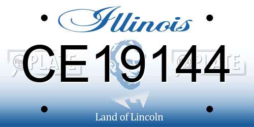 CE19144 Illinois License Plate