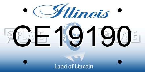 CE19190 Illinois License Plate