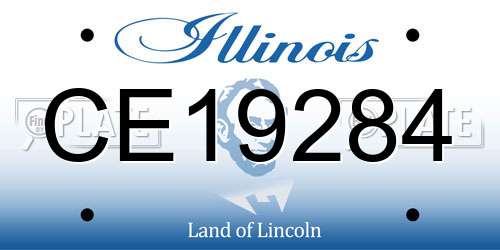 CE19284 Illinois License Plate