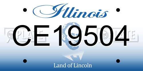 CE19504 Illinois License Plate