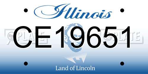 CE19651 Illinois License Plate