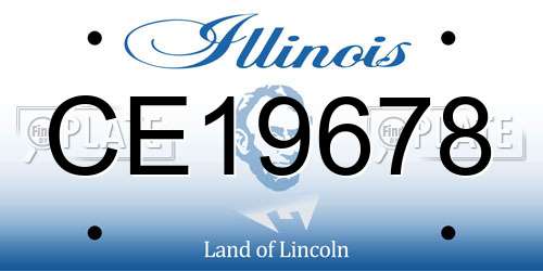 CE19678 Illinois License Plate