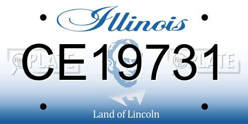 CE19731 Illinois License Plate