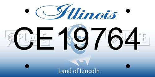 CE19764 Illinois License Plate