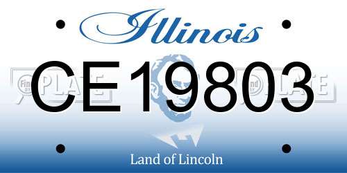 CE19803 Illinois License Plate
