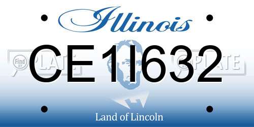 CE1I632 Illinois License Plate