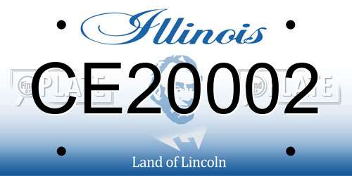 CE20002 Illinois License Plate