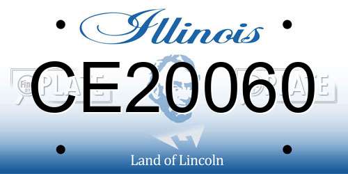 CE20060 Illinois License Plate