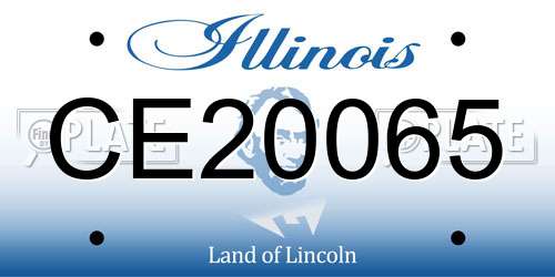 CE20065 Illinois License Plate