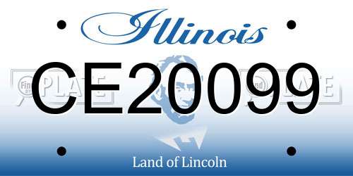 CE20099 Illinois License Plate