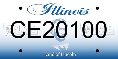 CE20100 Illinois License Plate