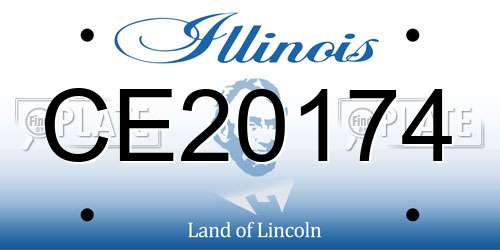 CE20174 Illinois License Plate
