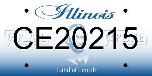 CE20215 Illinois License Plate