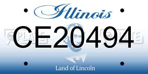 CE20494 Illinois License Plate
