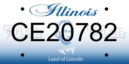 CE20782 Illinois License Plate