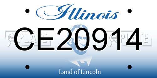 CE20914 Illinois License Plate