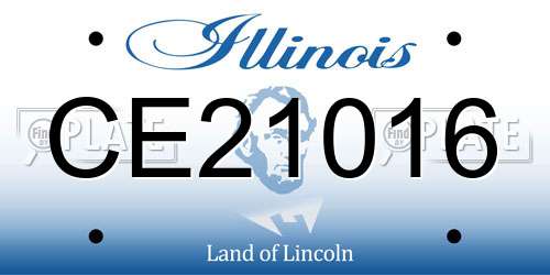 CE21016 Illinois License Plate
