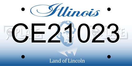 CE21023 Illinois License Plate