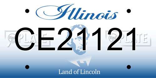 CE21121 Illinois License Plate