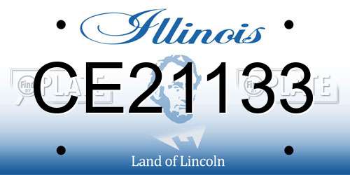 CE21133 Illinois License Plate