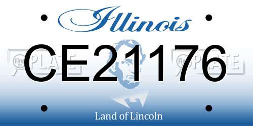 CE21176 Illinois License Plate